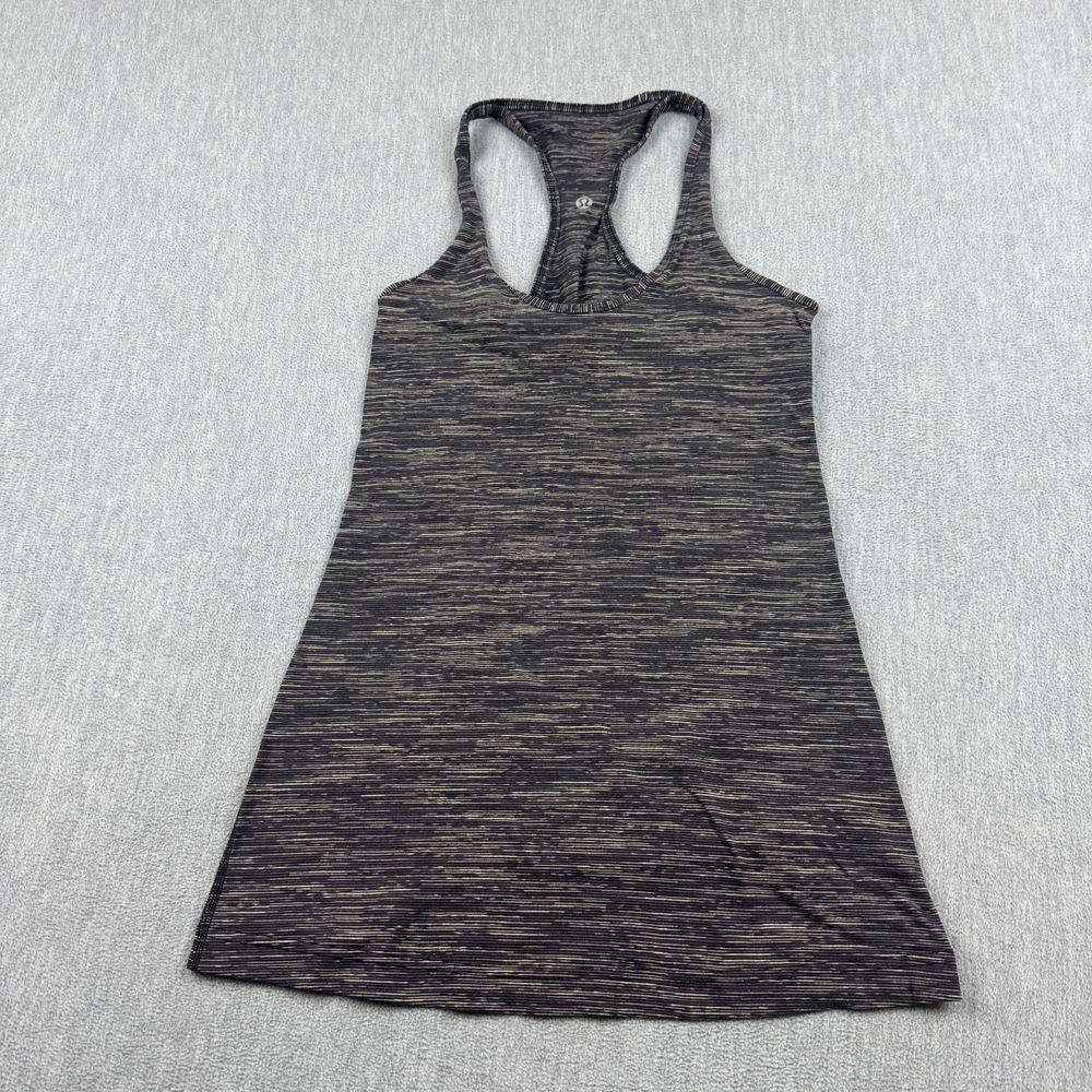 Lululemon Tank Top Women 2 Gray Stretch Cool Racerback Yoga Workout Athletic Gym